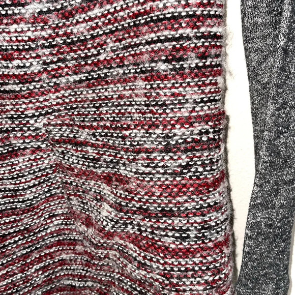 Lucky Brand Red & Gray Marled Knit Open Front Waterfall Cardigan Xsmall Women’s - Picture 6 of 13